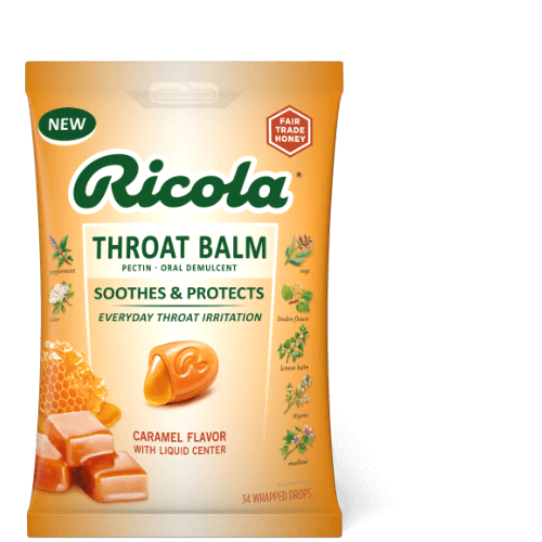 NEW   - Ricola Introducing NEW Ricola Throat Balm 34 Count